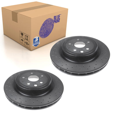 Pair of Rear Brake Disc Fits Toyota OE 424310W030 Blue Print ADT343268