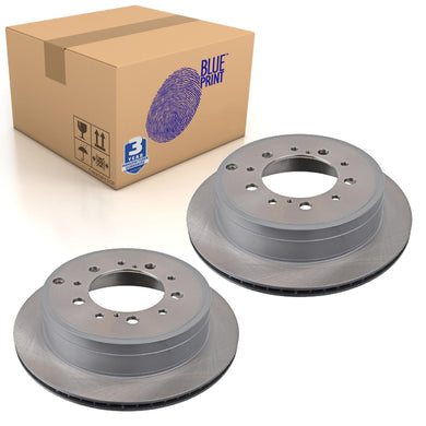 Pair of Rear Brake Disc Fits Toyota Land Cruiser Lexus LX Blue Print ADT343270