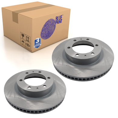 Pair of Front Brake Disc Fits Toyota Fortuner Hilux Revo Vi Blue Print ADT343275