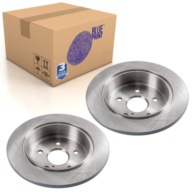 Pair of Rear Brake Disc Fits Toyota Grand Prius+ Prius III Blue Print ADT343290