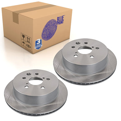 Pair of Rear Brake Disc Fits Toyota Lexus IS 250 300 Blue Print ADT343297