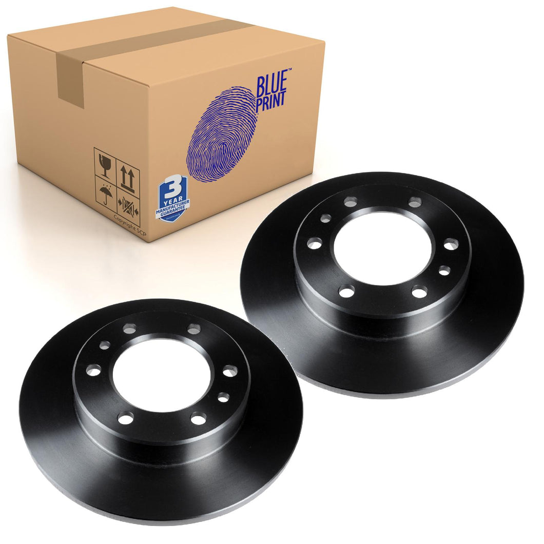 Pair of Front Brake Disc Fits Toyota Hilux Land Cruiser Blue Print ADT34329