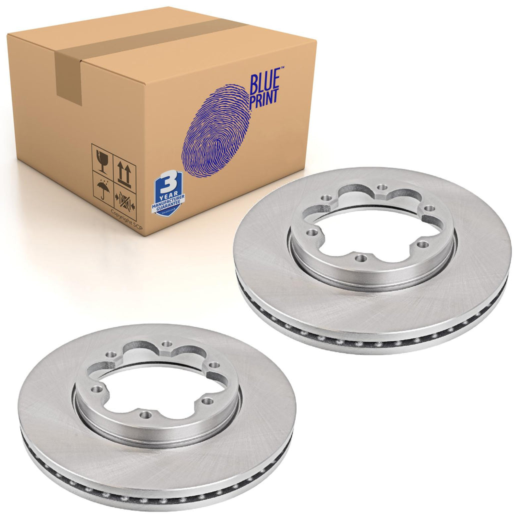 Pair of Front Brake Disc Fits Toyota OE 4351226190 Blue Print ADT343314