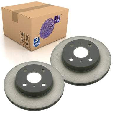 Pair of Front Brake Disc Fits Toyota Corolla Cressida Levin Blue Print ADT34339
