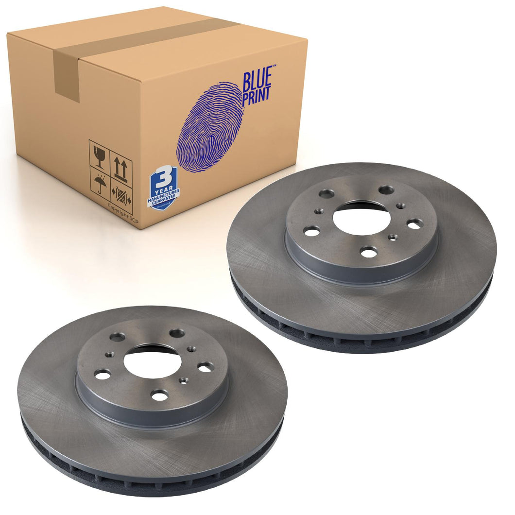 Pair of Front Brake Disc Fits Toyota Celica OE 4351220190 Blue Print ADT34346