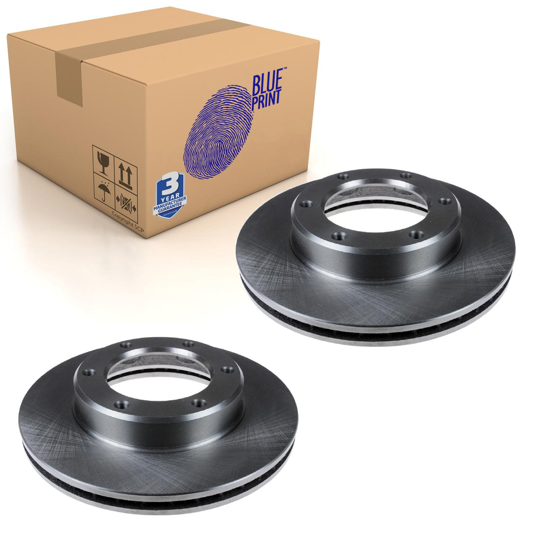 Pair of Front Brake Disc Fits Toyota Land Cruiser Blue Print ADT34357