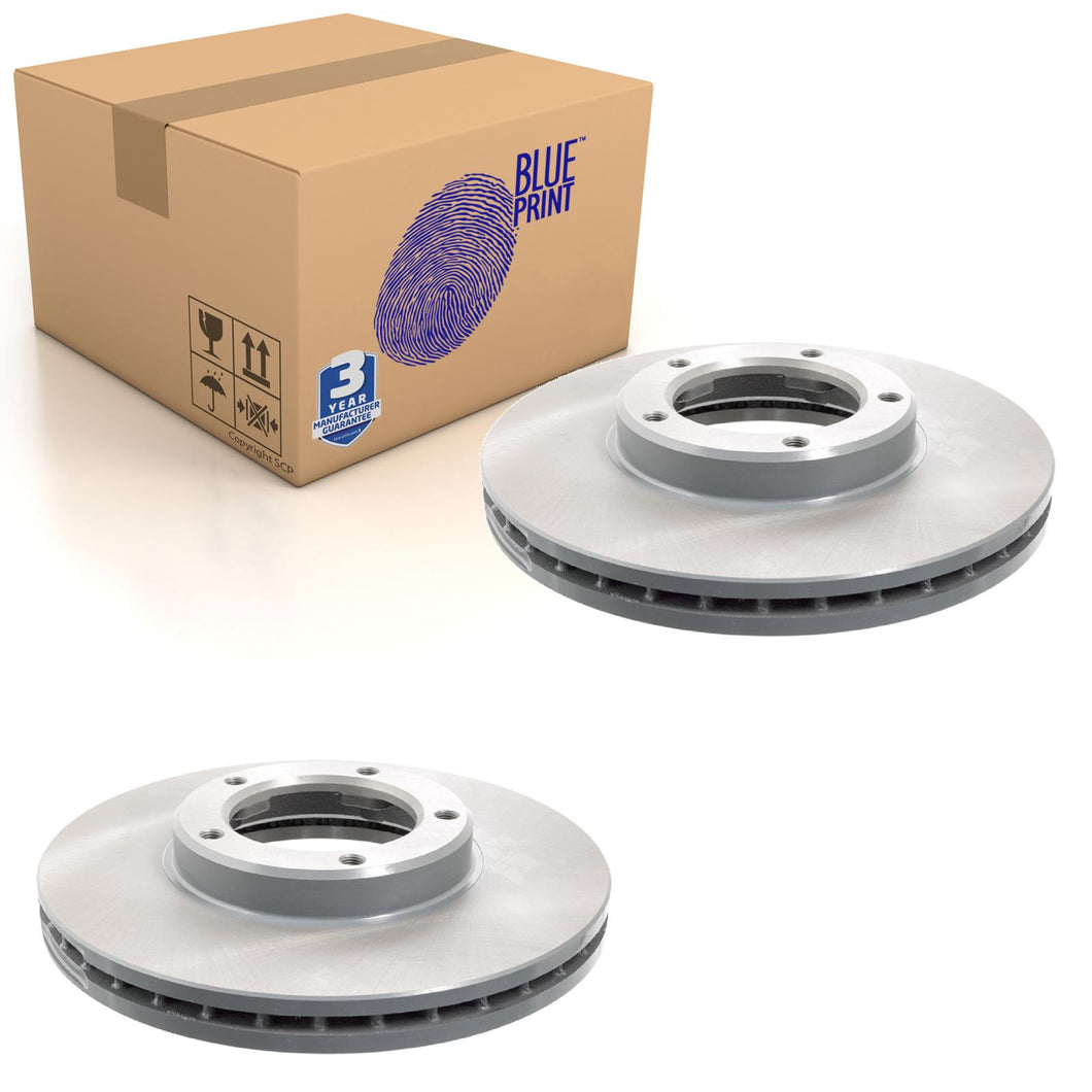 Pair of Front Brake Disc Fits Toyota Hiace OE 4351226090 Blue Print ADT34360
