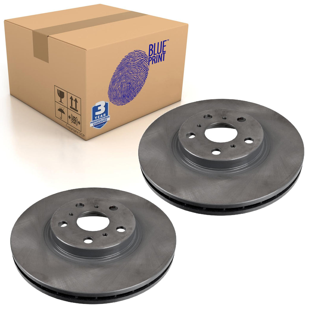 Pair of Front Brake Disc Fits Toyota Celica OE 4351220390 Blue Print ADT34362