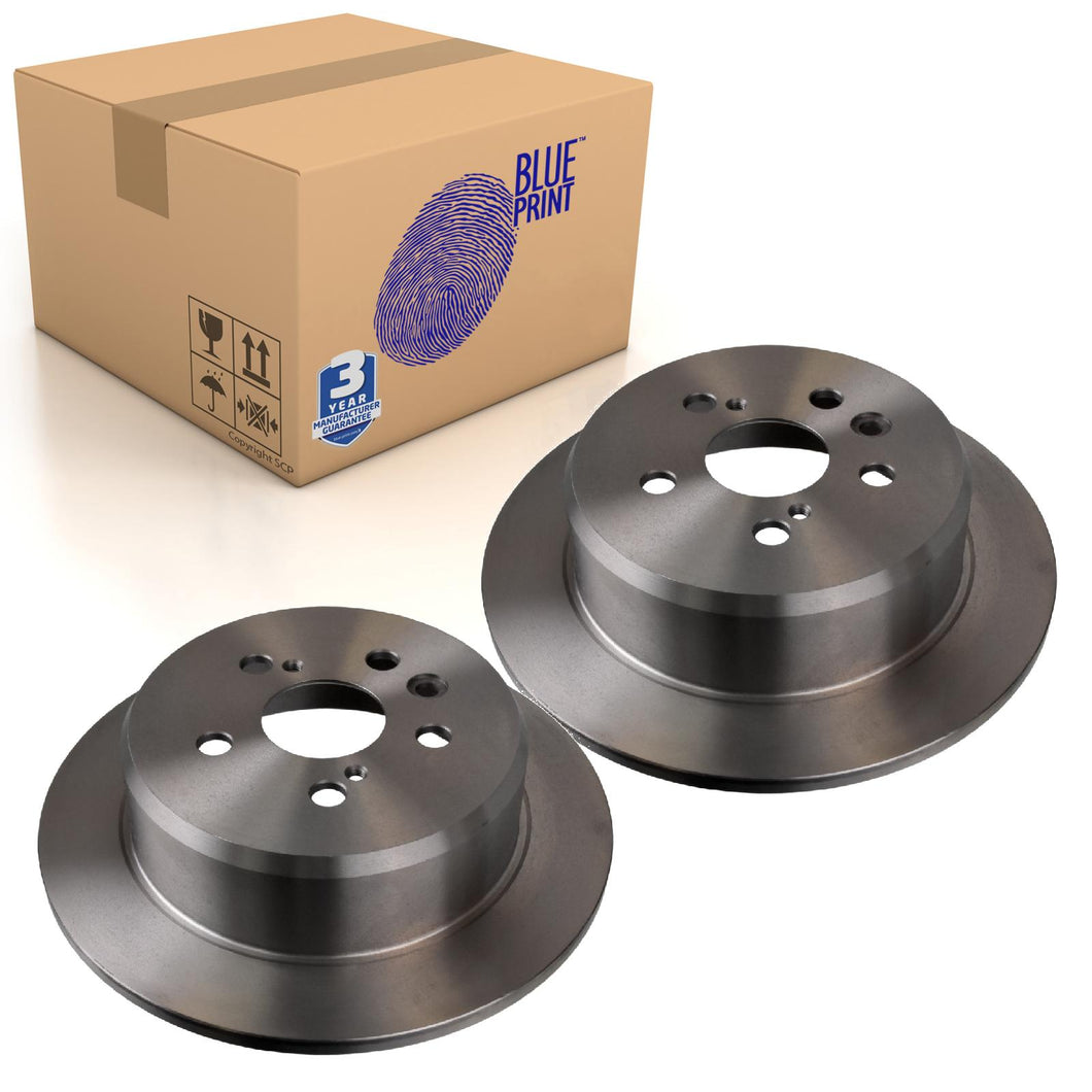 Pair of Rear Brake Disc Fits Toyota Caldina Carina III Blue Print ADT34363
