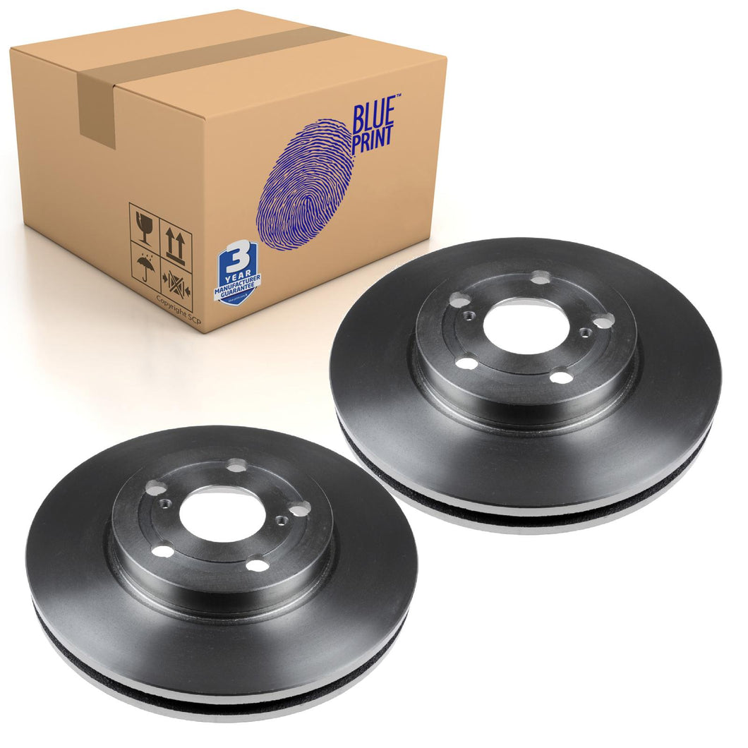 Pair of Front Brake Disc Fits Toyota Carina III Blue Print ADT34365