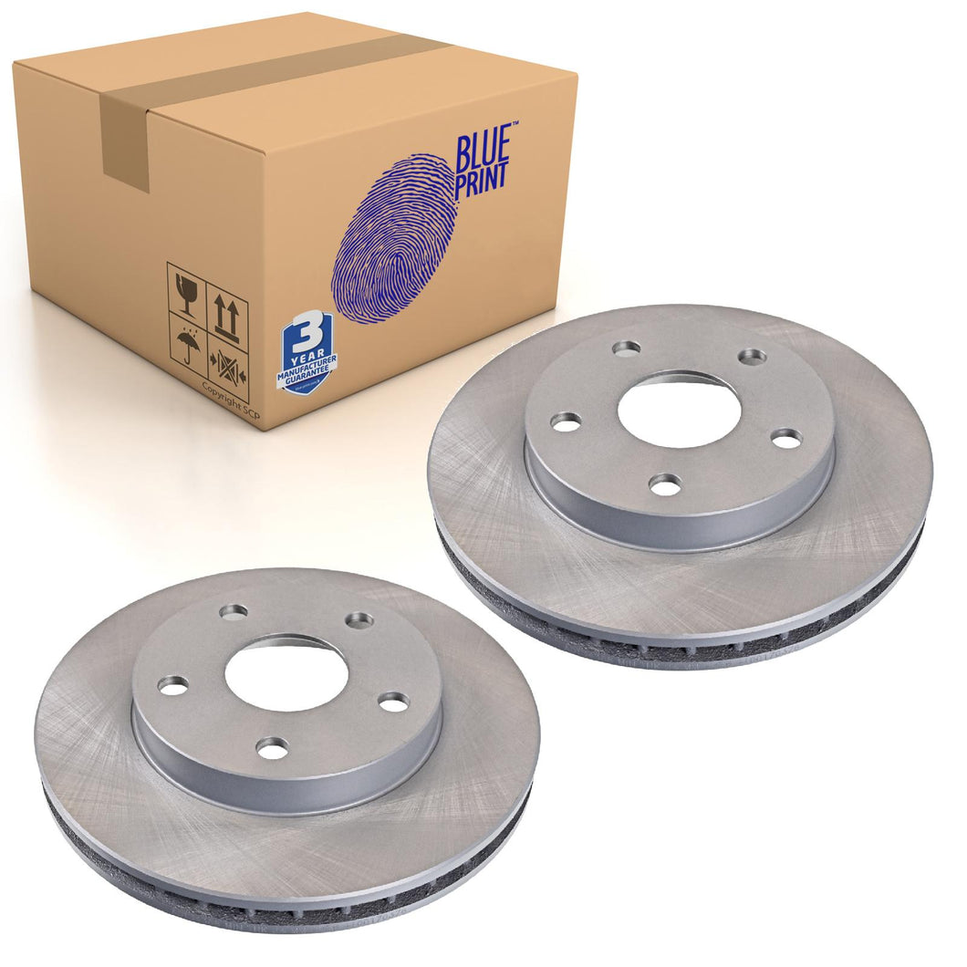 Pair of Front Brake Disc Fits Toyota MR2 OE 4351217070 Blue Print ADT34368