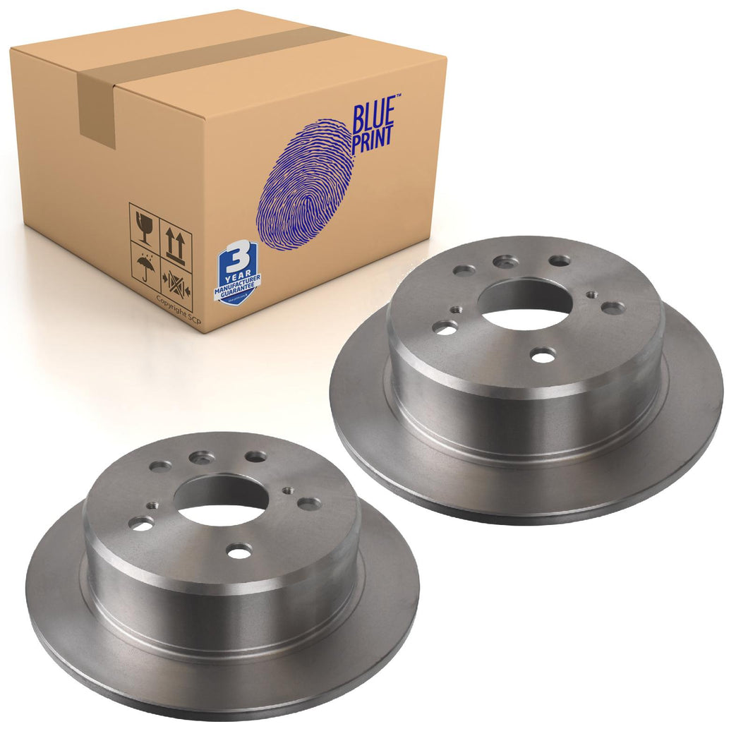 Pair of Rear Brake Disc Fits Toyota Camry Vista Windom Blue Print ADT34373