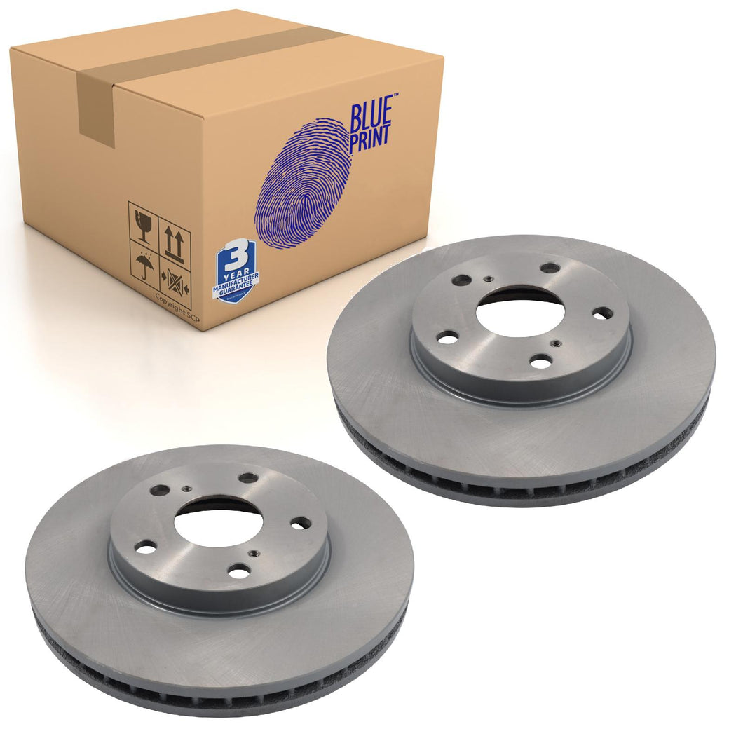 Pair of Front Brake Disc Fits Toyota Alphard Avensis Camry E Blue Print ADT34378