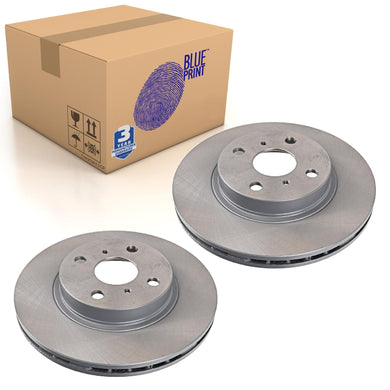 Pair of Front Brake Disc Fits Toyota Corolla VI Blue Print ADT34379