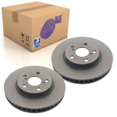 Pair of Front Brake Disc Fits Toyota Carina III Blue Print ADT34380
