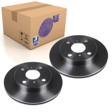 Pair of Front Brake Disc Fits Toyota Starlet IV Blue Print ADT34381