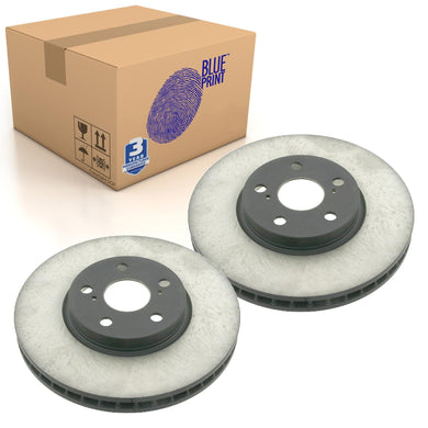 Pair of Front Brake Disc Fits Toyota Avensis Caldina Celica Blue Print ADT34385