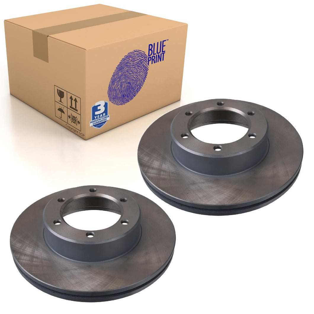 Pair of Front Brake Disc Fits Toyota 4 Runner Hilux Blue Print ADT34392