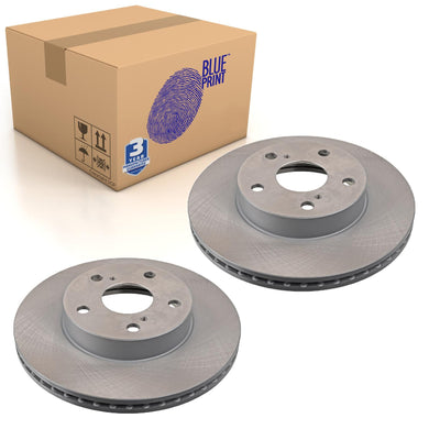 Pair of Front Brake Disc Fits Toyota Estima Previa I Blue Print ADT34394