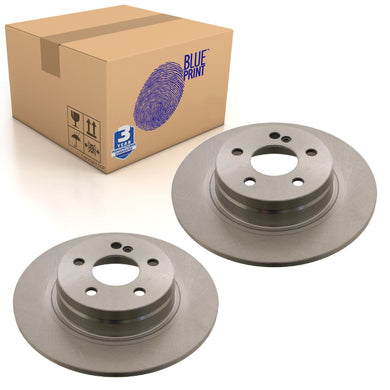 Pair of Rear Brake Disc Fits Mercedes Benz C-Class Model 20 Blue Print ADU174307