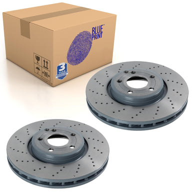 Pair of Front Brake Disc Fits Mercedes-Benz OE 4211812 Blue Print ADU1743111