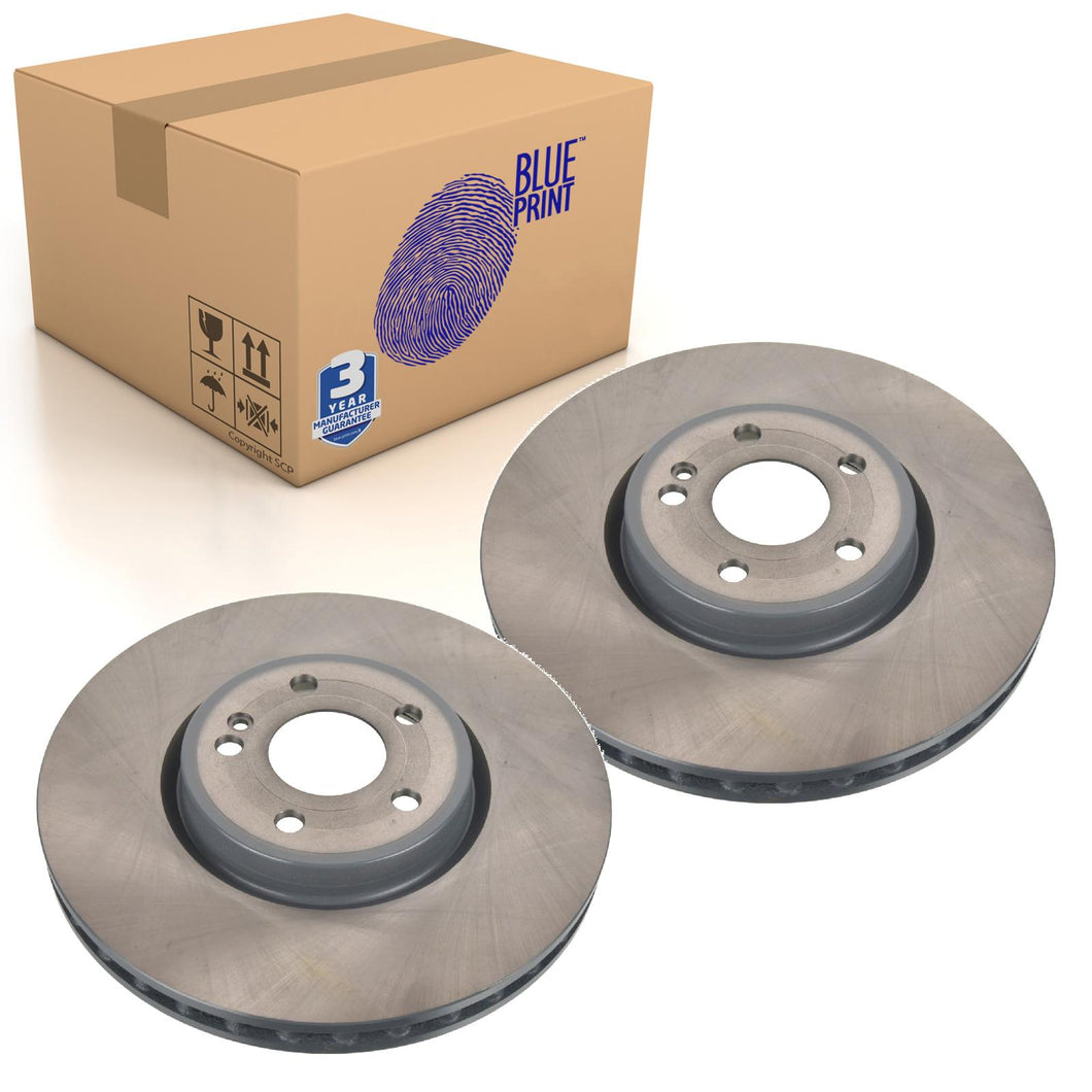 Pair of Front Brake Disc Fits Mercedes-Benz OE 2474211912 Blue Print ADU1743118