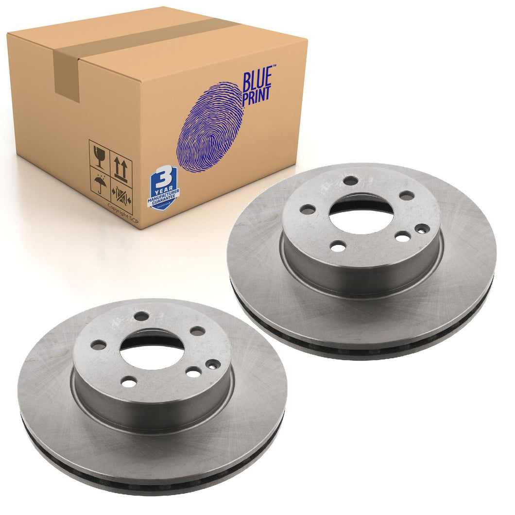 Pair of Front Brake Disc Fits Mercedes-Benz OE A0004211912 Blue Print ADU174313