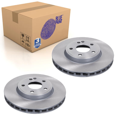 Pair of Front Brake Disc Fits Mercedes-Benz OE 2464210112 Blue Print ADU174316