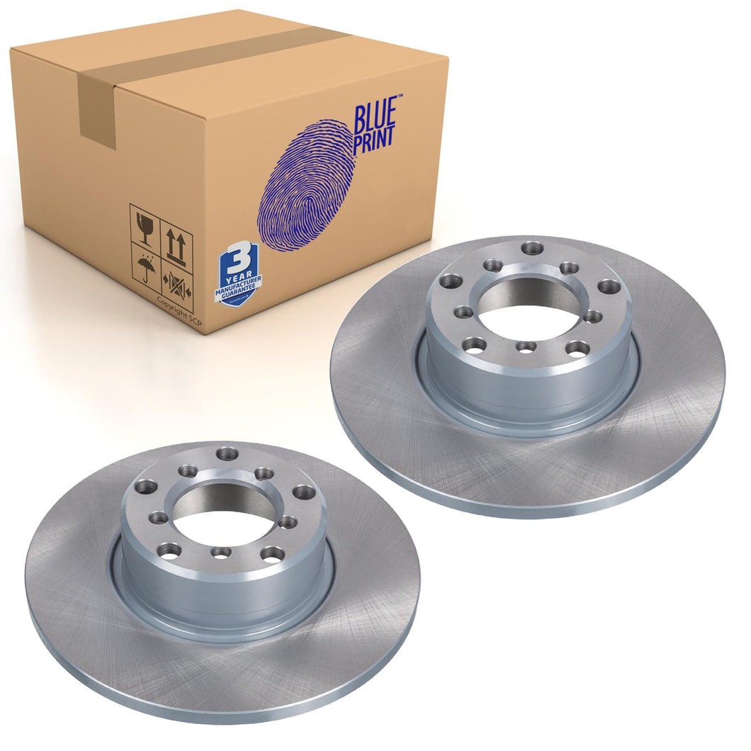 Pair of Front Brake Disc Fits Mercedes Benz Model 111 Finta Blue Print ADU174320