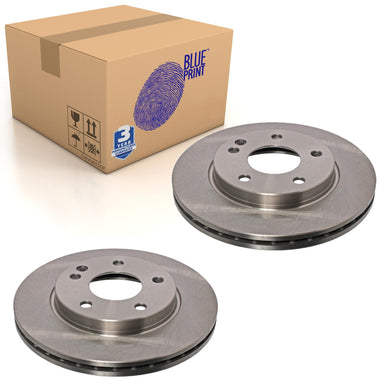 Pair of Front Brake Disc Fits Mercedes-Benz OE 1684210812 Blue Print ADU174326