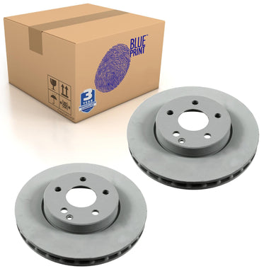 Pair of Front Brake Disc Fits Mercedes-Benz OE 2114210812 Blue Print ADU174336