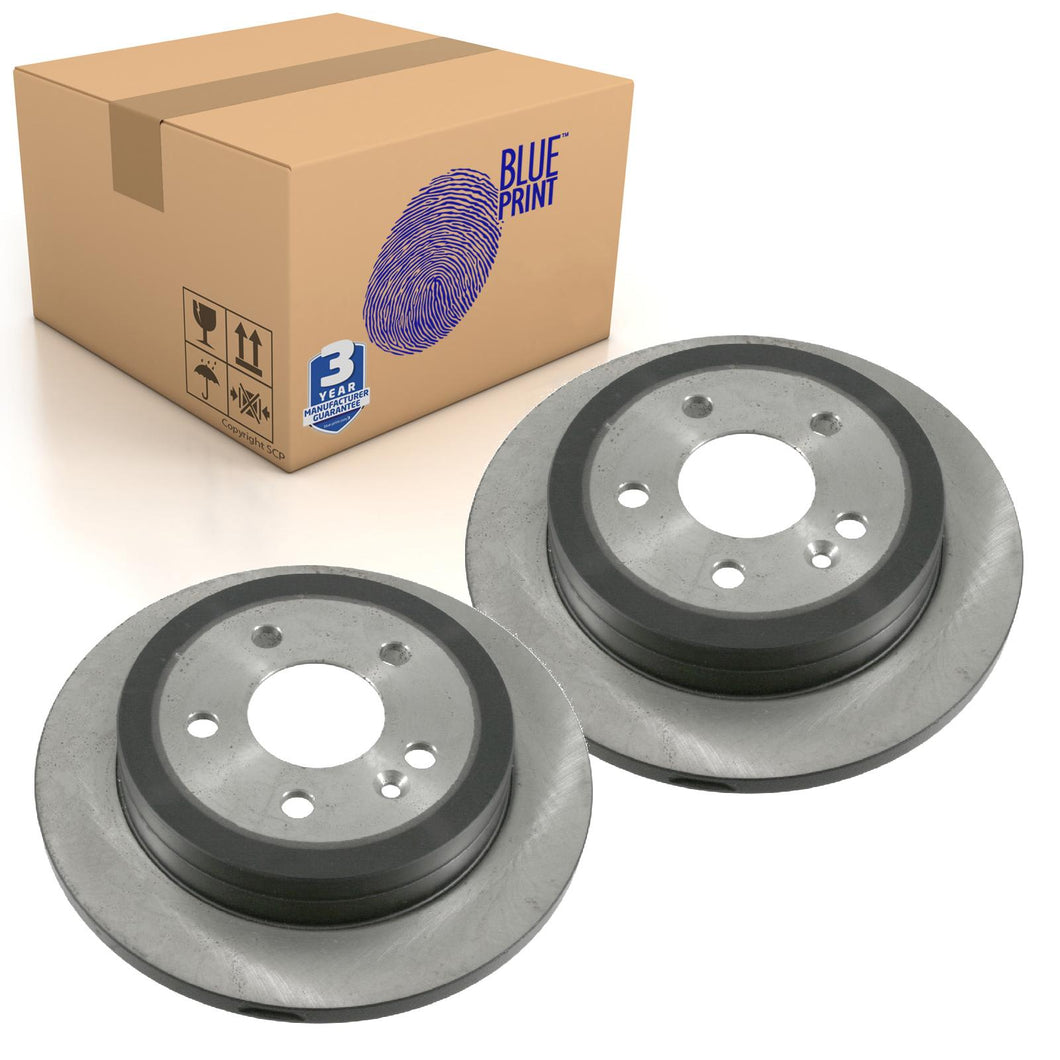Pair of Rear Brake Disc Fits Mercedes-Benz OE 1634230112 Blue Print ADU174343