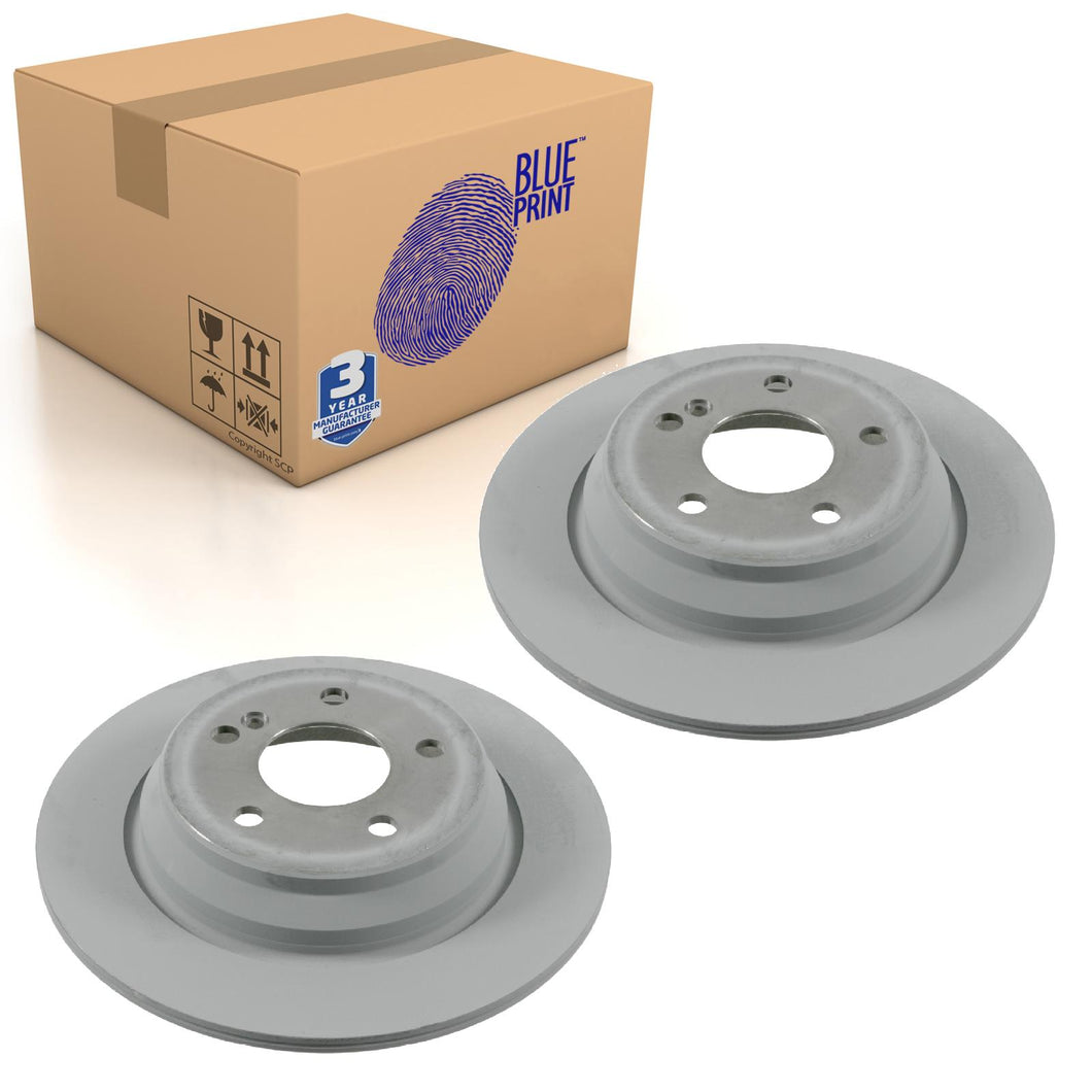Pair of Rear Brake Disc Fits Mercedes Benz S-Class Model 22 Blue Print ADU174345