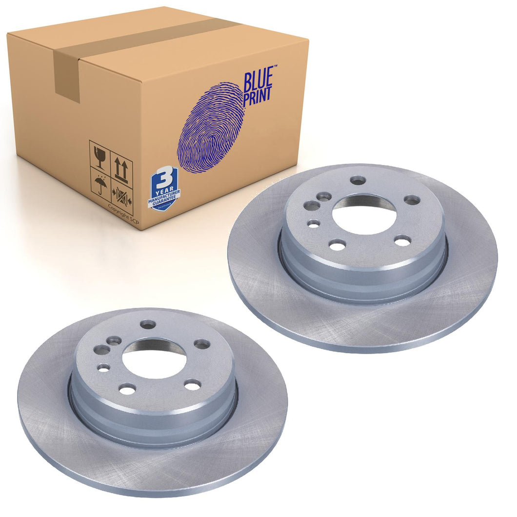 Pair of Rear Brake Disc Fits Mercedes Benz S-Class Model 14 Blue Print ADU174346