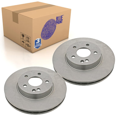 Pair of Front Brake Disc Fits Mercedes Benz V-Class model 4 Blue Print ADU174353