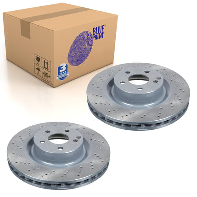 Pair of Front Brake Disc Fits Mercedes-Benz OE 4211412 Blue Print ADU174363