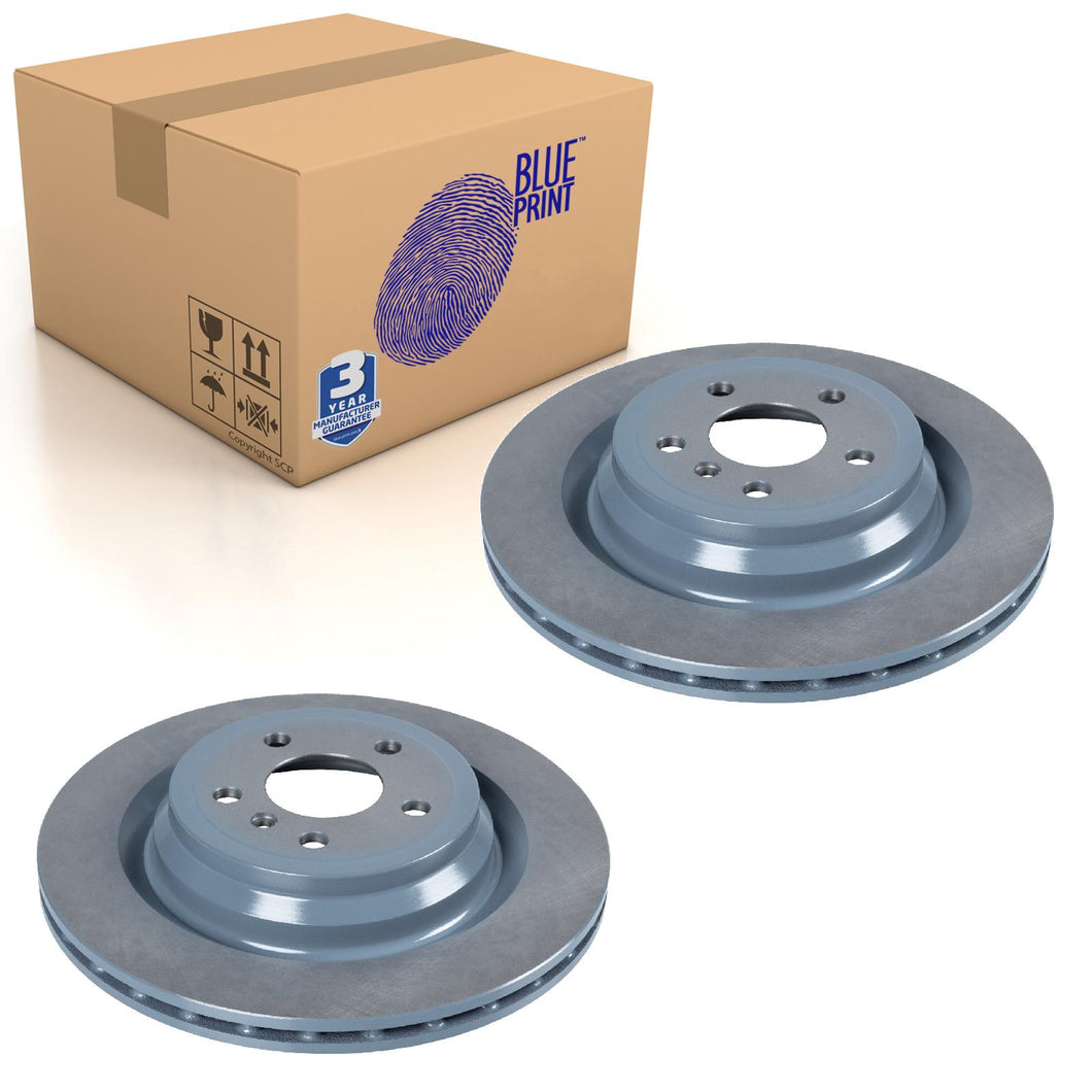 Pair of Rear Brake Disc Fits Mercedes-Benz OE 1664230600 Blue Print ADU174365