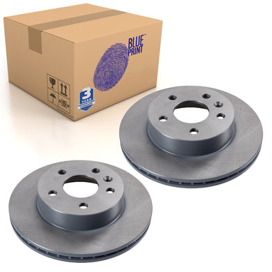 Pair of Front Brake Disc Fits Mercedes-Benz OE 6384210112 Blue Print ADU174369