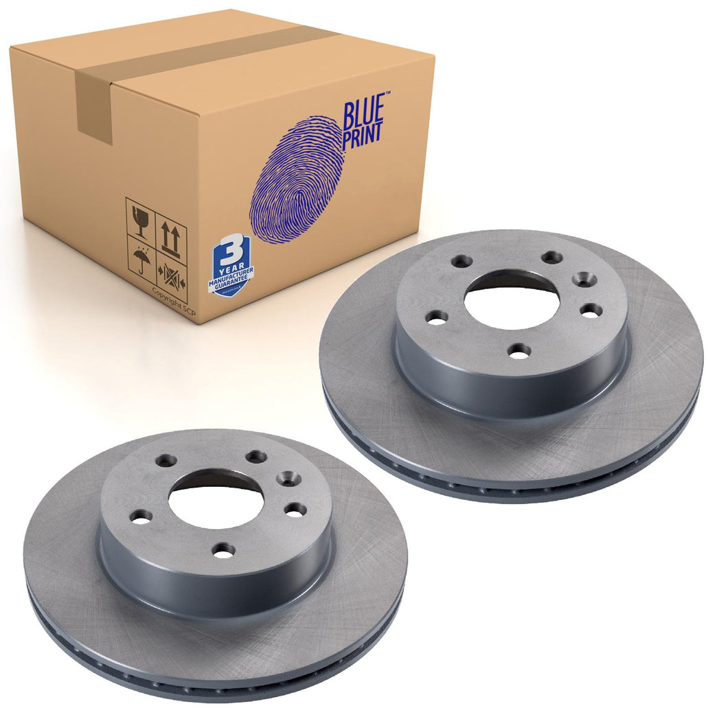 Pair of Front Brake Disc Fits Mercedes-Benz OE 6384210112 Blue Print ADU174369