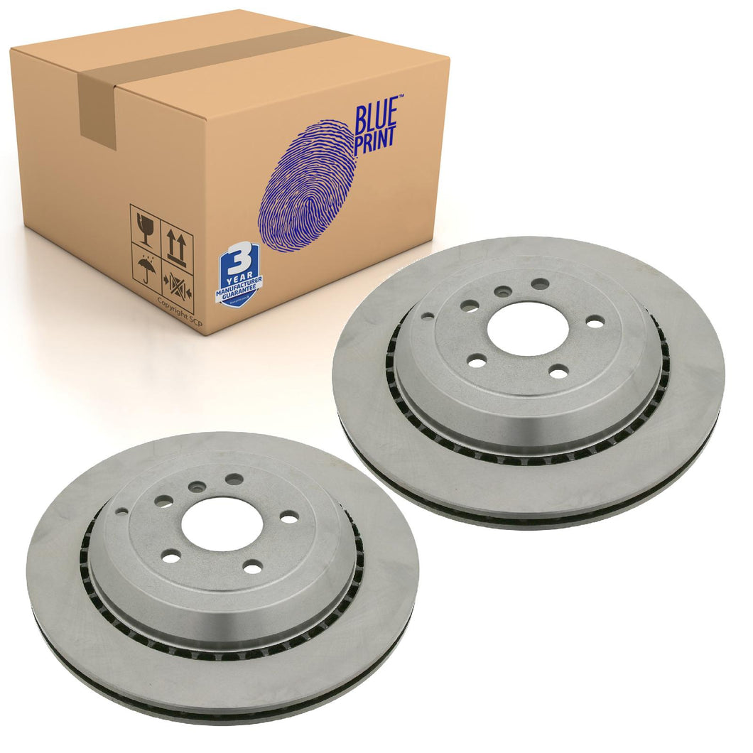 Pair of Rear Brake Disc Fits Mercedes-Benz OE 1644231112 Blue Print ADU174373