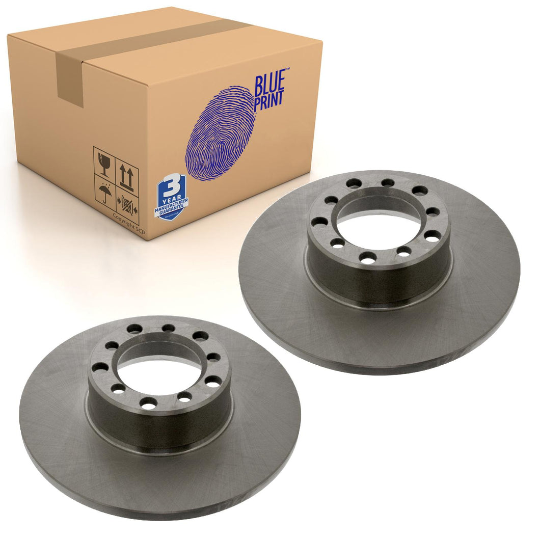 Pair of Front Brake Disc Fits Mercedes 200 300 Blue Print ADU174378