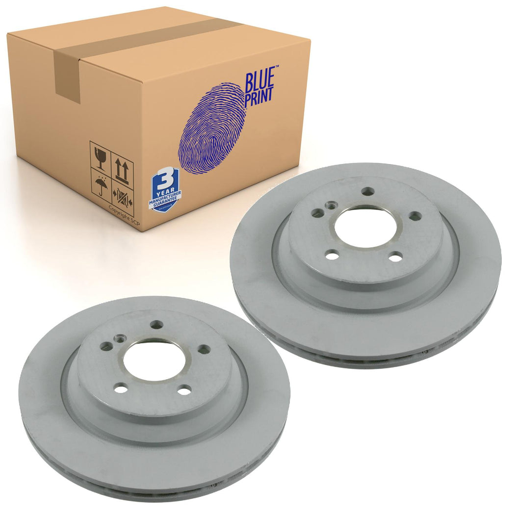Pair of Rear Brake Disc Fits Mercedes S-Class Blue Print ADU174384