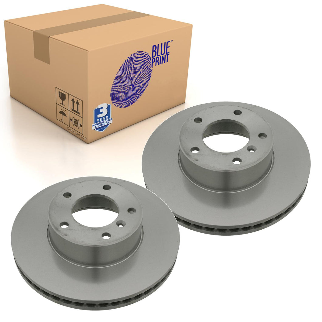 Pair of Front Brake Disc Fits Mercedes 280 300 G Class Blue Print ADU174396