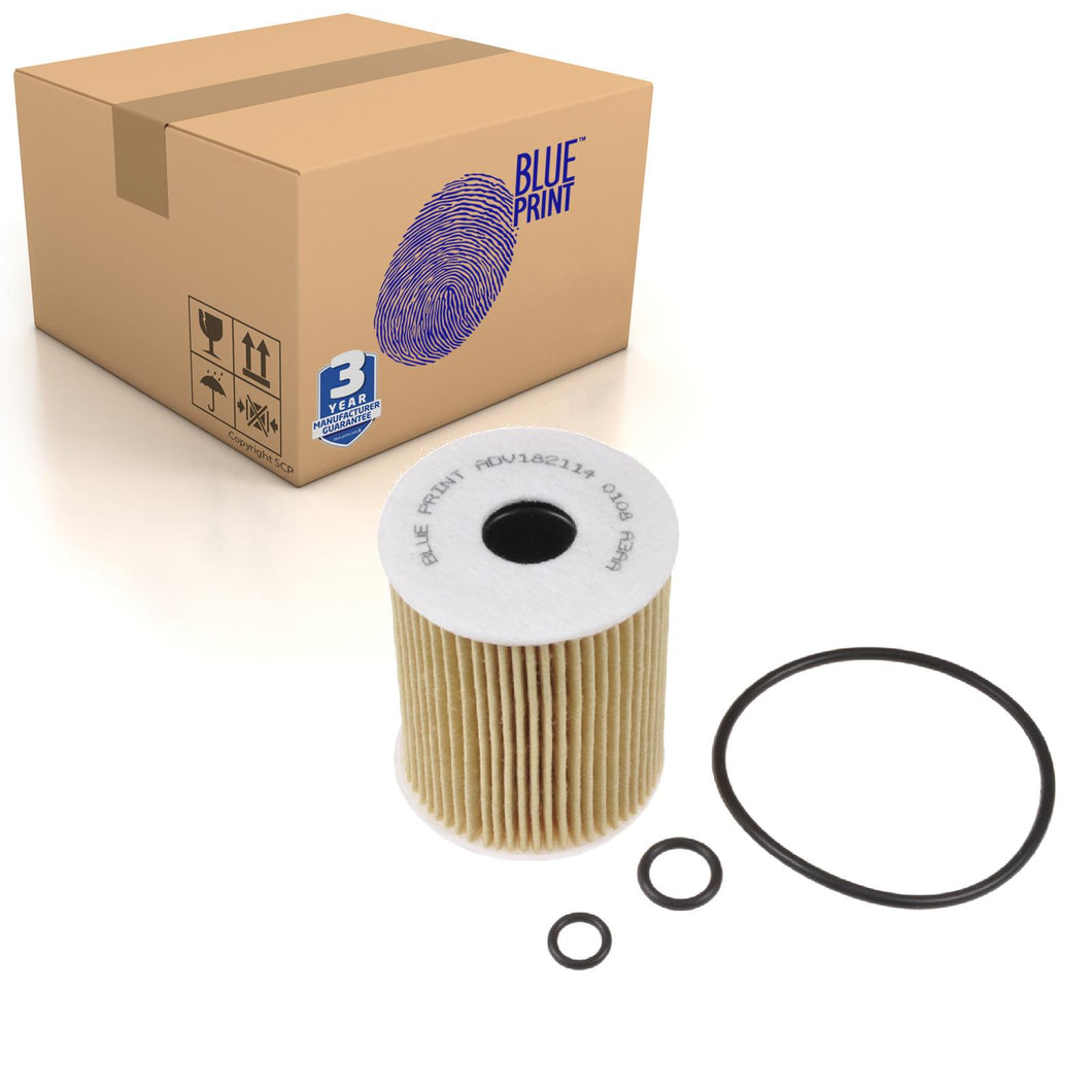 Oil Filter Inc Seal Rings Fits Volkswagen Ameo Polo 5 Blue Print ADV182114
