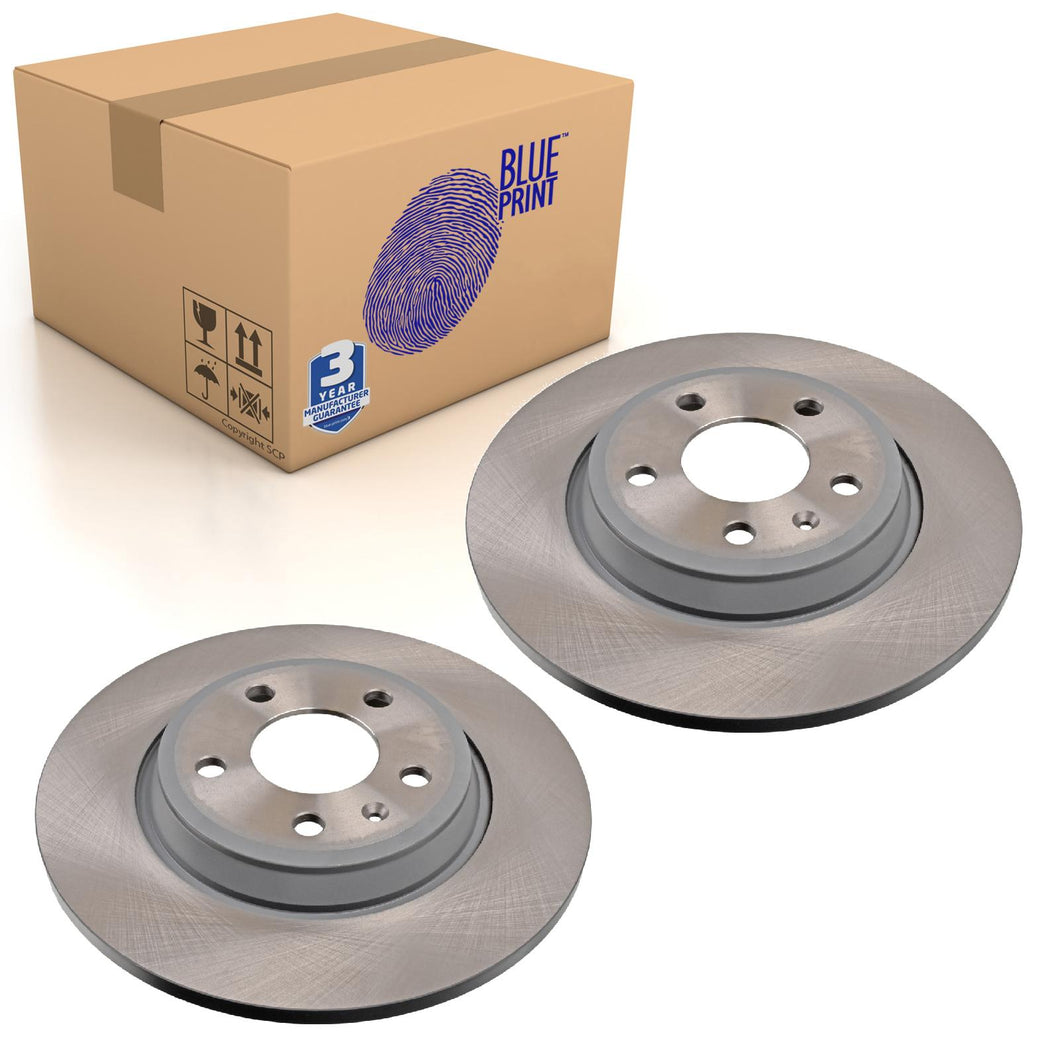 Pair of Rear Brake Disc Fits Audi A4 quattro A5 A6 A7 Q5 RS Blue Print ADV184303