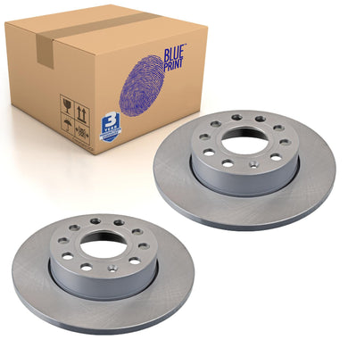 Pair of Rear Brake Disc Fits Volkswagen Caddy 4motion Golf Blue Print ADV184305