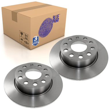 Pair of Rear Brake Disc Fits Volkswagen Beetle Bora Caddy 3 Blue Print ADV184306