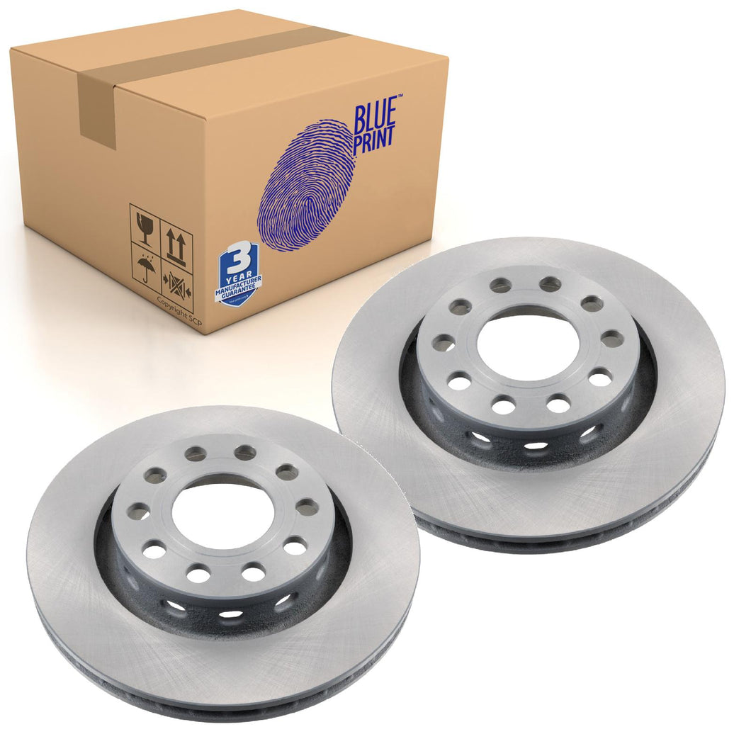 Pair of Rear Brake Disc Fits Audi A6 Allroad RS6 S6 Blue Print ADV1843100