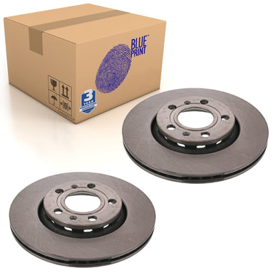 Pair of Rear Brake Disc Fits Audi A8 Volkswagen Phaeton Blue Print ADV1843105