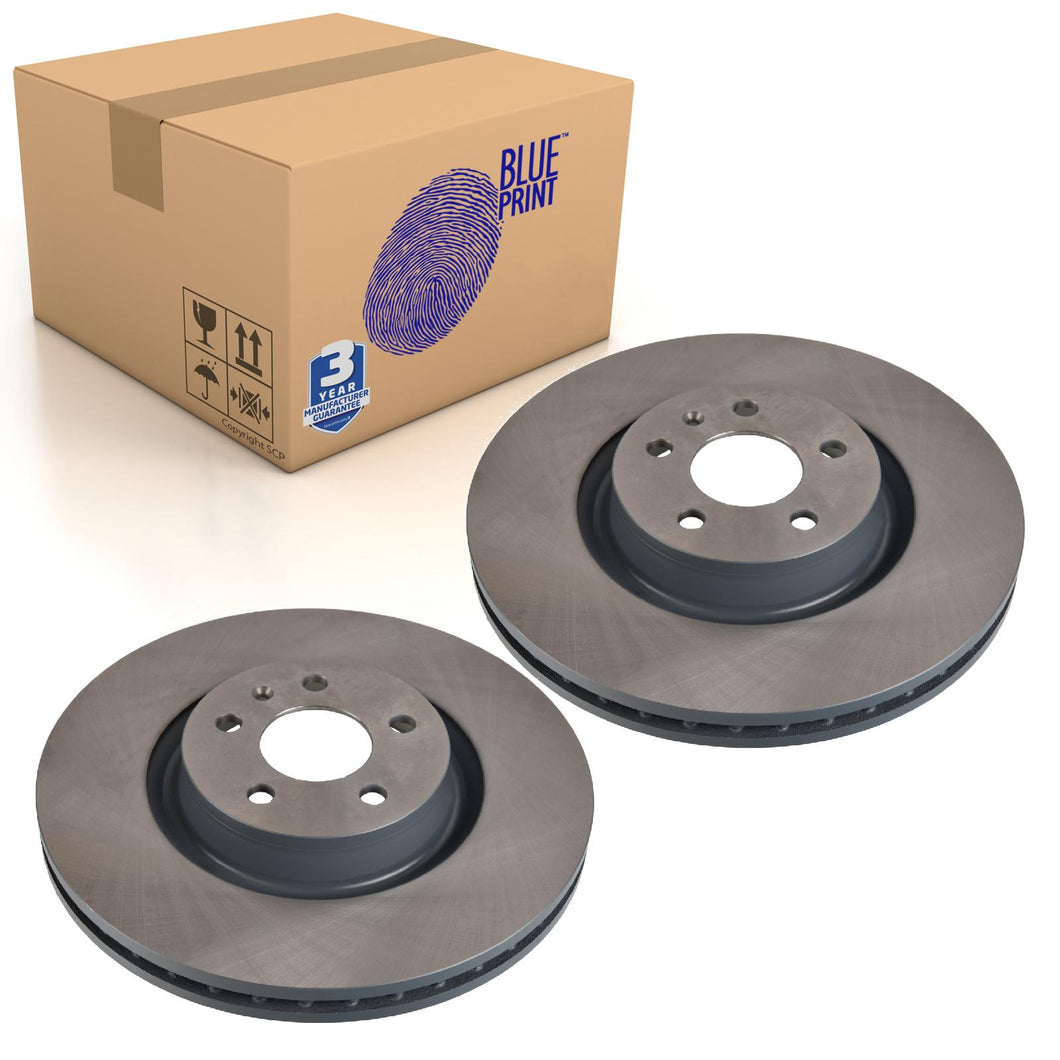 Pair of Front Brake Disc Fits Volkswagen Audi Blue Print ADV1843107